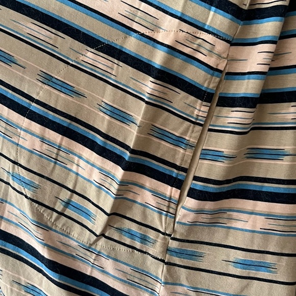 Lands End Lightweight Long Striped Cardigan with Pockets - Small - Picture 11 of 15